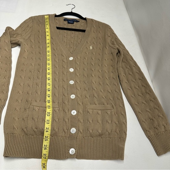 Ralph Lauren sport Camel Cable Knit Cardigan size L NWOT - Picture 3 of 7